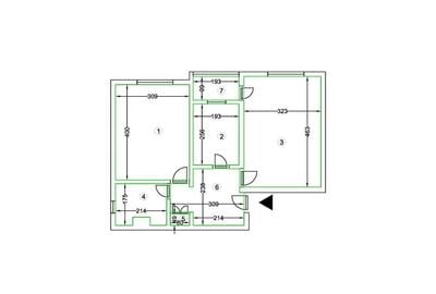 Apartament cu 2 camere decomandat în Broșteni