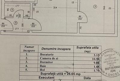 Apartament cu 2 camere semidecomandat în Gării