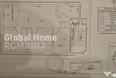 Apartament cu 3 camere decomandat în Dămăroaia