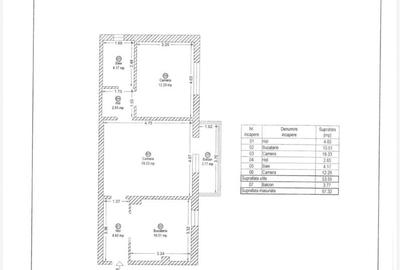 Apartament cu 2 camere semidecomandat în Olimpia-Stadion
