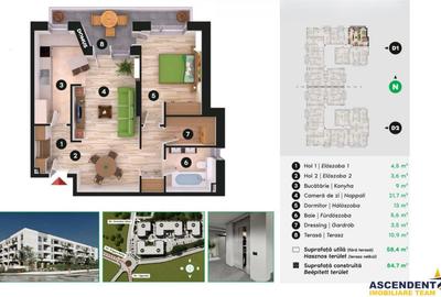 Apartament cu 2 camere decomandat în Central