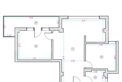Apartament cu 3 camere semidecomandat în Central - 4