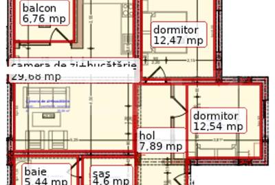 Apartament cu 3 camere decomandat în Central - 2