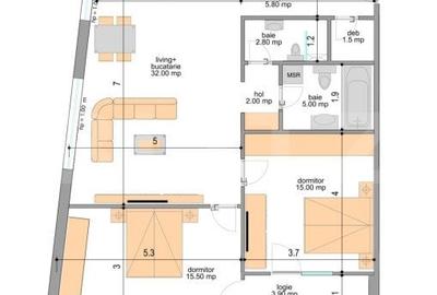 Apartament cu 3 camere decomandat în Central - 2