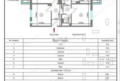 Apartament cu 3 camere decomandat, mobilat în Sud - 1