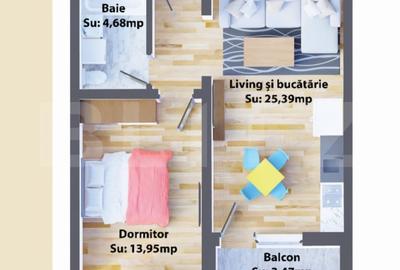 Apartament cu 2 camere decomandat în Periferie