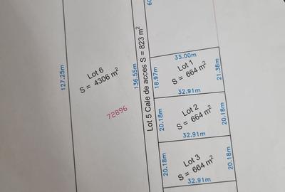 Teren de 664 mp, în Sud