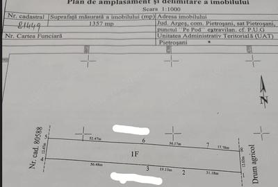 Teren de 1357 mp, în Pietroșani - 1