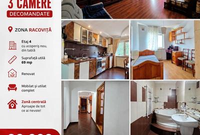 Apartament cu 3 camere decomandat în Est