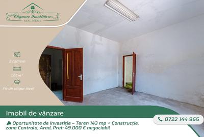 Casă individuală cu 2 camere cu Canalizare în Central
