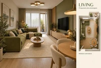 Apartament cu 2 camere decomandat, mobilat în Aviației