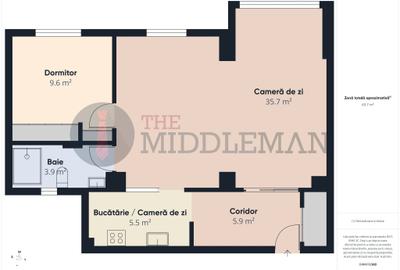 Apartament cu 2 camere în Romană