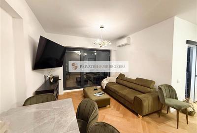 Apartament cu 2 camere semidecomandat, mobilat în Băneasa