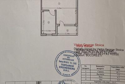 Garsonieră decomandată în Central
