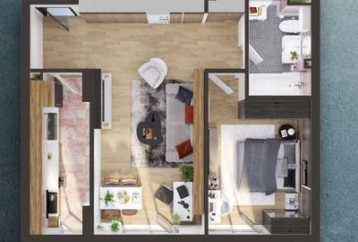 Apartament cu 2 camere decomandat în Central