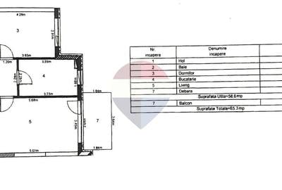 Apartament cu 2 camere decomandat în Blumăna