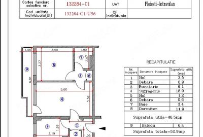 Apartament cu 2 camere semidecomandat în Nord