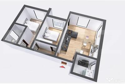 Apartament cu 3 camere decomandat în Central - 1