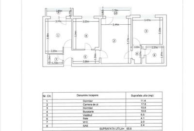 Apartament cu 3 camere semidecomandat în Drumul Găzarului
