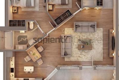 Apartament cu 3 camere în Ultracentral