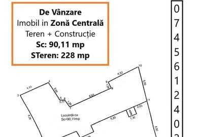 Casă cu 3 camere semidecomandat cu Teren 228 Mp în Gării