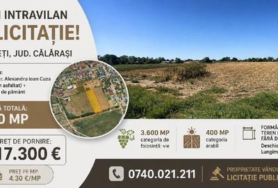 Teren intravilan de 4000 mp, în Roseți