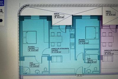 Apartament cu 2 camere decomandat în Republicii
