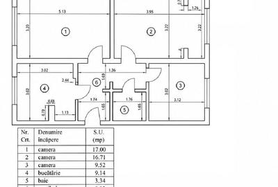 Apartament cu 3 camere decomandat în Militari