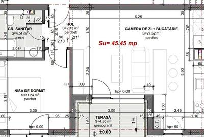 Apartament cu 2 camere semidecomandat în Mărăști
