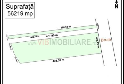 Teren de 56219 mp, în Tunari