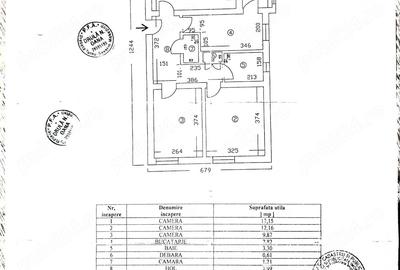 Apartament cu 3 camere decomandat în Central