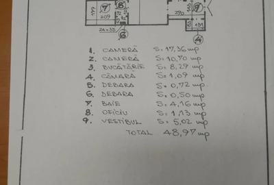 Apartament cu 2 camere semidecomandat în Tei - 2