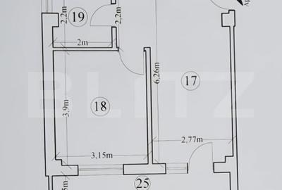 Apartament cu 2 camere în Hlincea