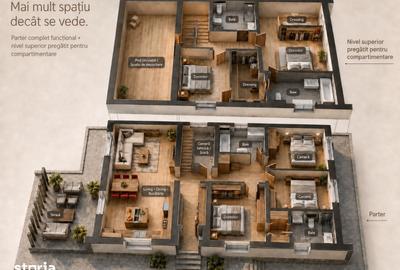Casă cu 5 camere cu Teren 555 Mp în Central