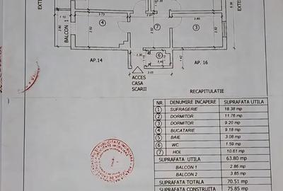 Apartament cu 3 camere decomandat în Mioriței