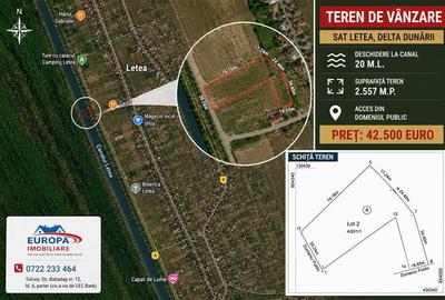 Teren Construcții intravilan de 2557 mp, în Letea - 1