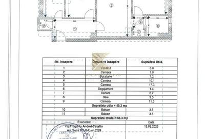 Apartament cu 3 camere semidecomandat în Ultracentral