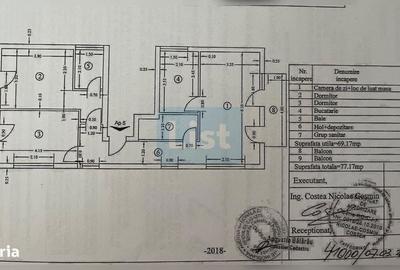 Apartament cu 3 camere decomandat în Borhanci