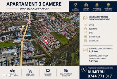 Apartament cu 3 camere în Bună Ziua - 1