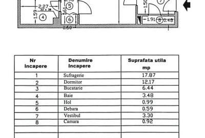 Apartament cu 2 camere semidecomandat în 1 Decembrie 1918