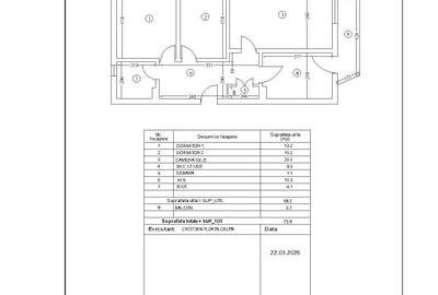 Apartament cu 3 camere decomandat în Sud