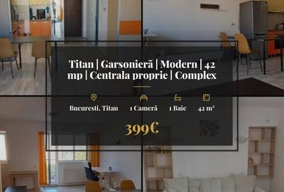 Garsonieră decomandată, mobilată în Titan