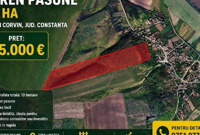 Teren extravilan de 100000 mp, în Ion Corvin