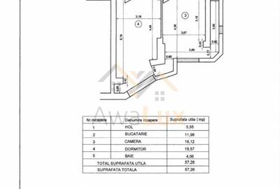 Apartament cu 2 camere în Ultracentral