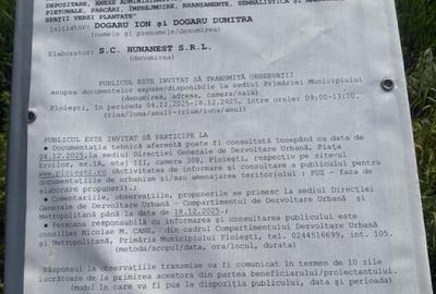 Teren intravilan de 20001 mp, în Vest - 10