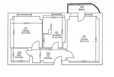 Apartament cu 2 camere decomandat în Mărăști
