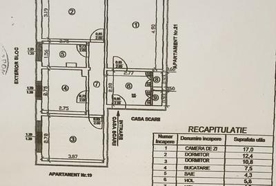 Apartament cu 3 camere decomandat în Bistrița Lac