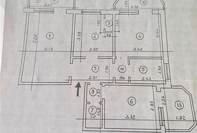 Apartament cu 3 camere decomandat în Canta