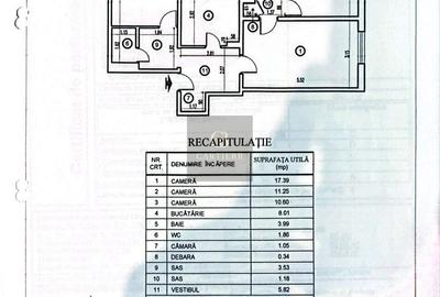 Apartament cu 3 camere decomandat în Apusului