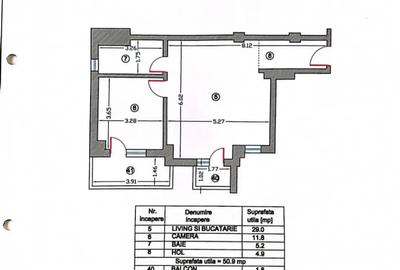 Apartament cu 2 camere decomandat în Km 5 - 8